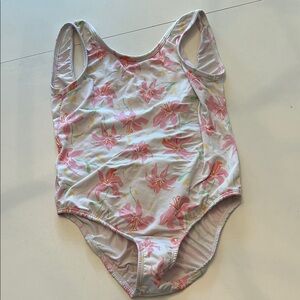 Bella Bliss Girls Floral One-Piece Swimsuit - Pink Lily Print